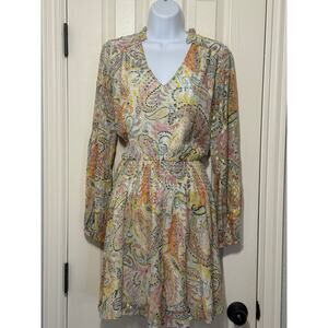 Boston Proper Paisley Dress XS Boho Chic, Coastal cowgirl, Glam rodeo